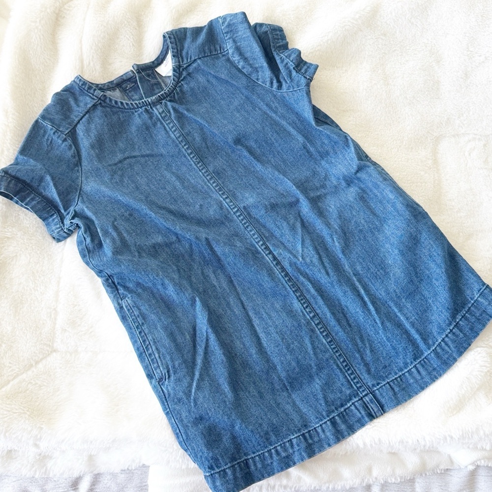 Hanna Anderson denim short sleeve dress size 3T
